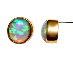 Opal stud earrings