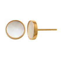 Mother of pearl stud earrings