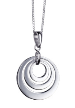 Sterling silver triple disc pendant with chain