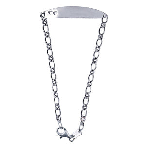 Silver child's id bracelet