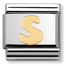 NOMINATION 'Letter S' Gold 03010119