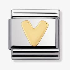 NOMINATION 'Letter V' Gold 03010122