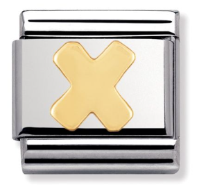 NOMINATION 'Letter X' Gold 03010124