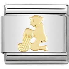 NOMINATION Zodiac 'Aquarius' Gold 03010411