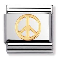 NOMINATION 'Peace Sign' Gold 03011606