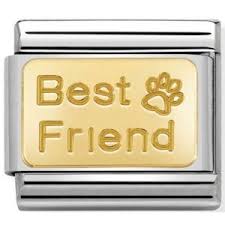 NOMINATION 'Best Friend with Paw Print' Gold 03012150