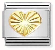 NOMINATION Etched 'Heart' Gold 03014951
