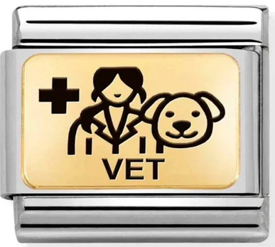 NOMINATION 'Vet' Enamel Gold 03016618