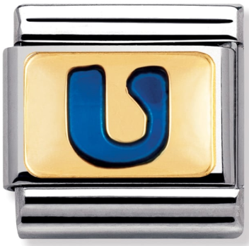 NOMINATION 'Letter U' Blue Enamel 03020121