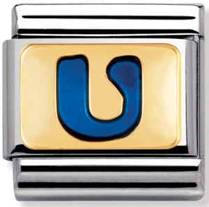 NOMINATION 'Letter U' Blue Enamel 03020121
