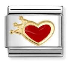 NOMINATION Red 'Heart Crown' Gold & Enamel 03020754
