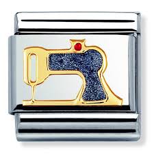 NOMINATION 'Sewing Machine' Enamel & Gold 03020843