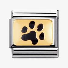 NOMINATION 'Paw Print' Enamel & Gold 03021235
