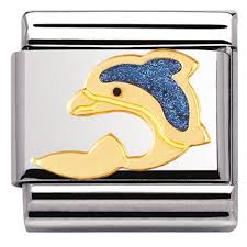 NOMINATION 'Dolphin' Enamel & Gold 03021301
