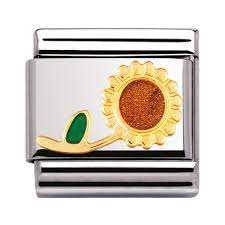 NOMINATION 'Sunflower' Gold & Enamel Composable