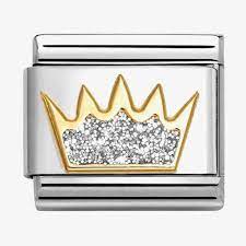 NOMINATION Gold 'Crown' Glitter Enamel 03022021