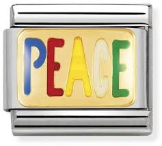 NOMINATION Rainbow 'Peace' Gold & Enamel 03023005