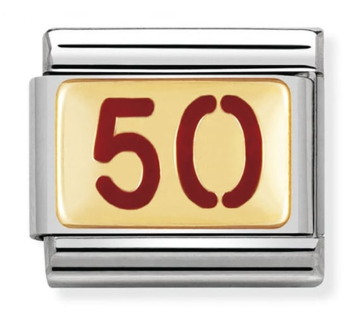 NOMINATION Number '50' Red Enamel 03023047
