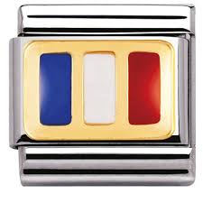 NOMINATION Flag 'France' Enamel & Gold 03023405