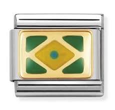 NOMINATION Flag 'Brazil' Enamel 03023502