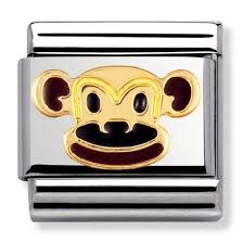 NOMINATION 'Monkey' Gold & Enamel 03024812