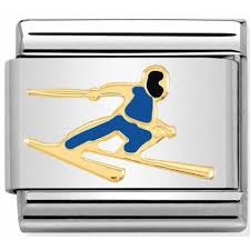 NOMINATION 'Skier' Gold & Enamel 03025916
