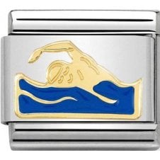 NOMINATION - 03025918 COMP Classic SPORTS 1  st/steel, enamel & 18ct gold (Swimmer)
