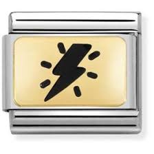 NOMINATION 'Thunderbolt Black' Gold 03028440