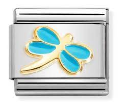 NOMINATION Turquoise 'Dragonfly' Enamel 03028558