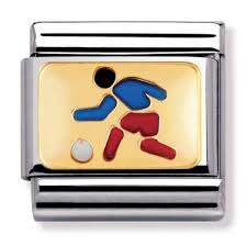 NOMINATION 'Soccer Player' Gold & Enamel 03028702