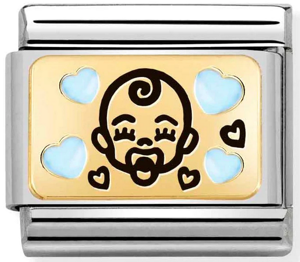 NOMINATION 'Blue Baby' Gold Enamel 03028902