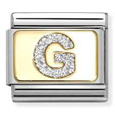 NOMINATION 'Letter G' Glitter Enamel 03029107