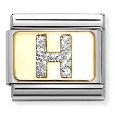NOMINATION 'Letter H' Glitter Enamel 03029108