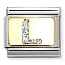 NOMINATION 'Letter L' Glitter Enamel 03029112
