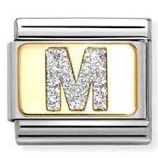 NOMINATION 'Letter M' Glitter Enamel 03029113