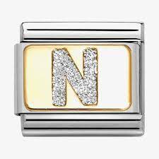 NOMINATION 'Letter N' Glitter Enamel 03029114