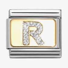 NOMINATION 'Letter R' Glitter Enamel 03029118