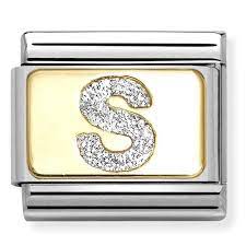 NOMINATION 'Letter S' Glitter Enamel 03029119