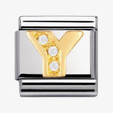 NOMINATION 'Letter Y' Gold CZ 03030125
