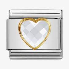 NOMINATION White 'Cz Heart' Gold 030610010