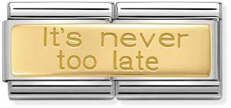 NOMINATION Double Link 'It's never too late' Gold 03071016