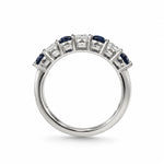 White Gold Sapphire & Diamond Band