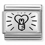 NOMINATION 'Light Bulb Heart' Silver 33010960