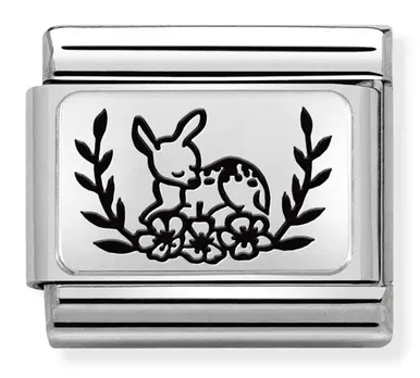 NOMINATION 'Deer & Flowers' Silver 33011117