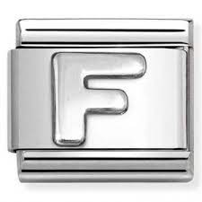 NOMINATION 'Letter F' Silver 33011306