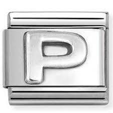 NOMINATION 'Letter P' Silver 33011316