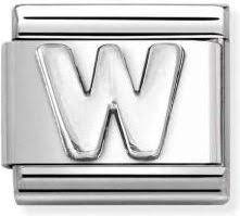 NOMINATION 'Letter W' Silver 33011323