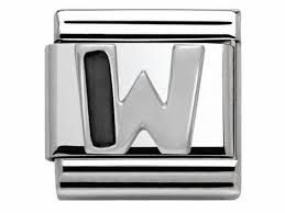 NOMINATION 'Letter W' Silver 33020123