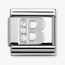 NOMINATION 'Letter B' Silver CZ 33030102