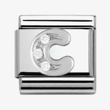NOMINATION 'Letter C' Silver CZ 33030103
